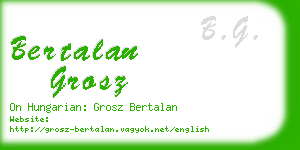 bertalan grosz business card